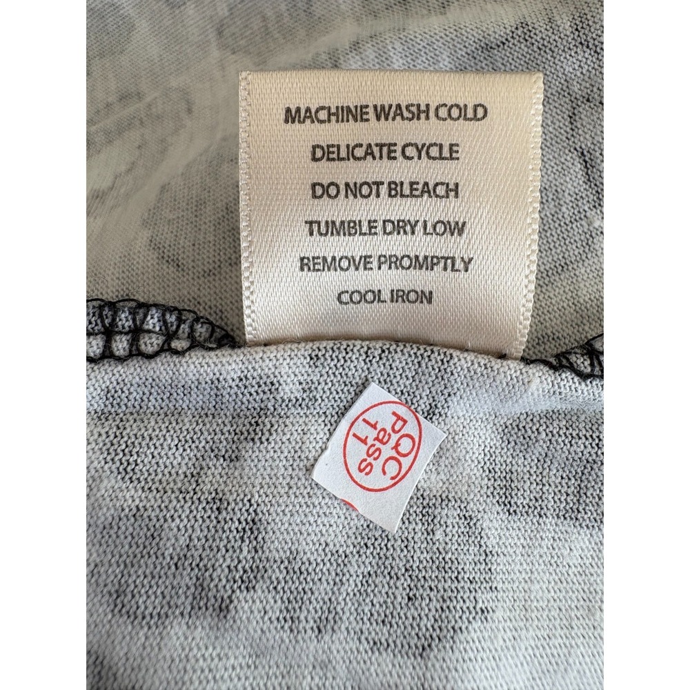 ANIMAL PRINT SHIRT LONG SLEEVE PULLOVER WOMAN'S XL Z STUDIO GRAY BLACK TUNIC TOP - Picture 9 of 9